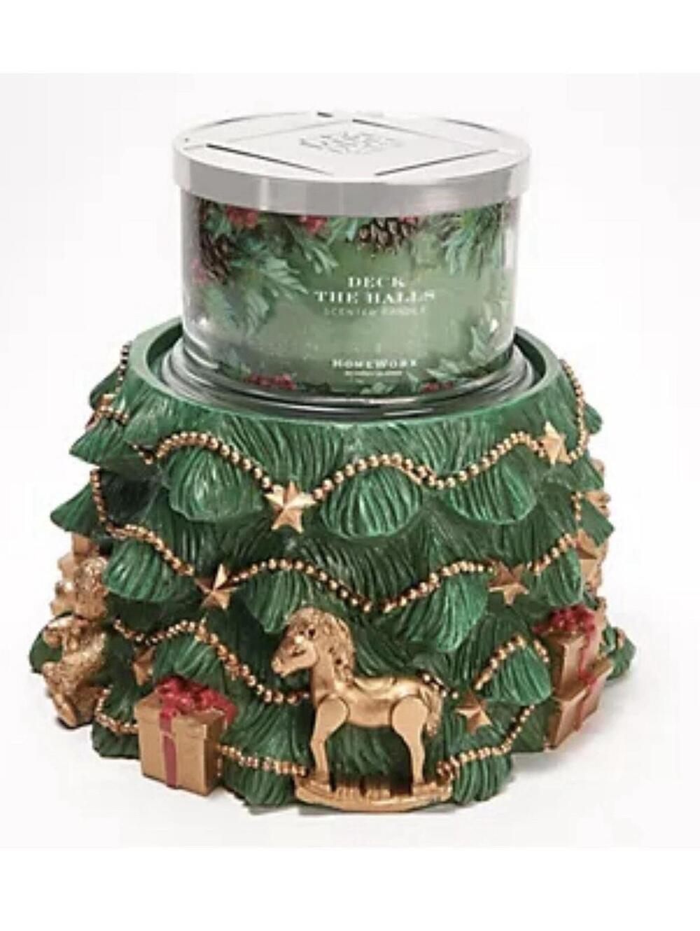 Homeworx by Harry Slatkin Christmas Tree Candle Holder Pedestal Jar Toy Soldier